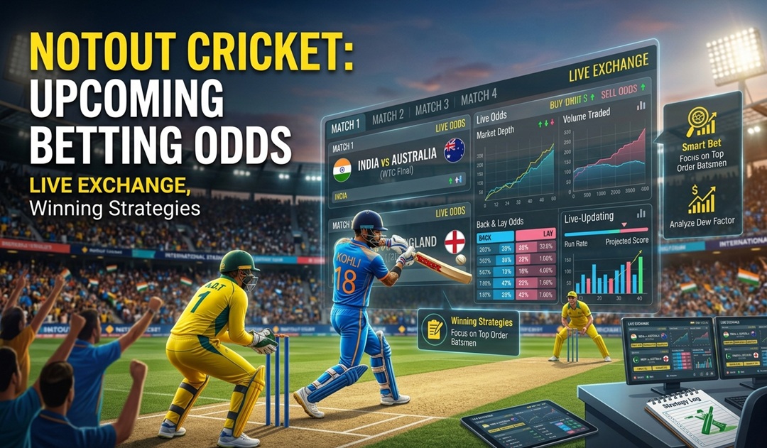 NotOut Cricket Upcoming Betting Odds Live Exchange, and Winning Strategies
